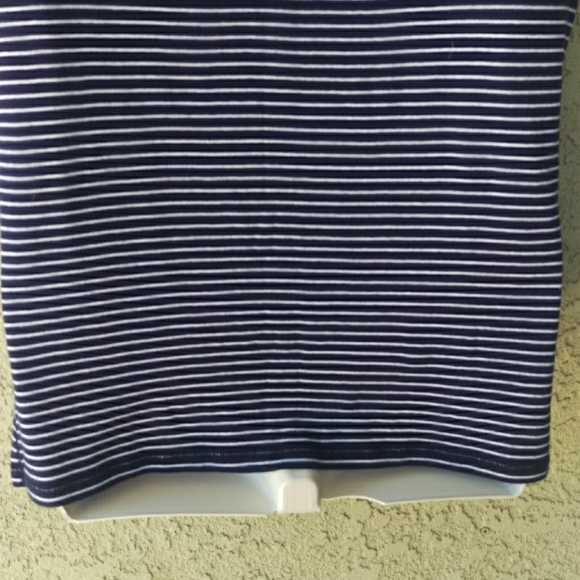 Ralph Lauren blue/wht striped shirt blouse - Picture 5 of 8